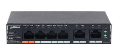 Switch Dahua DH-SG4006P Switch Layer L2 6XRJ-45 Ports RJ-45 Ports Type Gigabit Ethernet (10/100/1000) 4XPOWER  — image 1