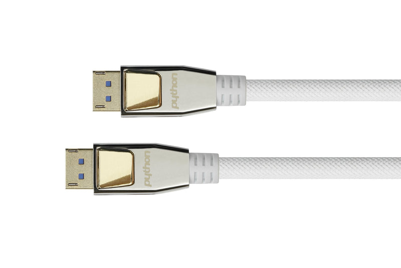 Python Cable DisplayPort 2.0 Trenzado White 0,5M