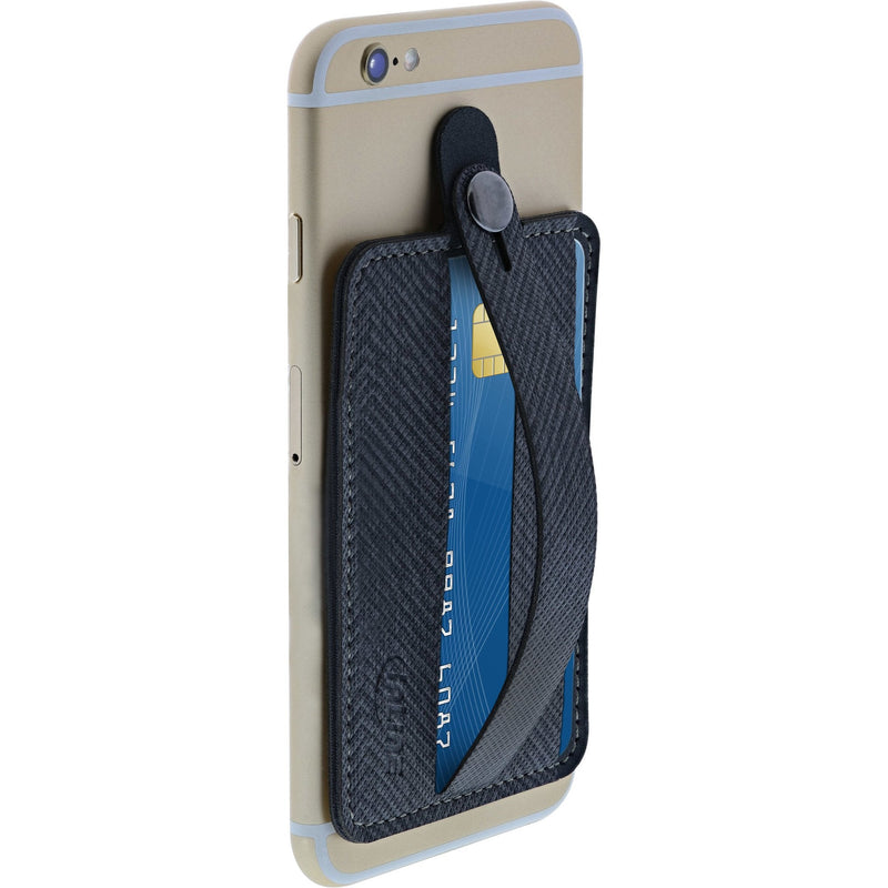 Inline Case Card Crédito Smartphone , With Strap Mano, Black