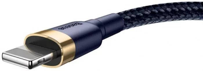 Baseus Cable Charging / Datos USB Cafule Lightning 1.5A 2M, Dorado-azul