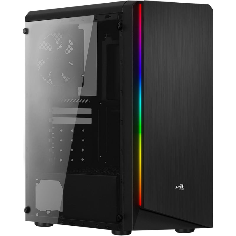 Aerocool PC Case Semitorre Rift Iluminacion RGB USB 3.0 Card Reader Design Double Camera Window Side Total Wit