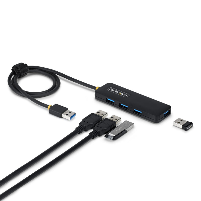 StarTech.com H5A4A-USB-HUB-2 Hub Interfaz USB 3.2 Gen 1 (3.1 Gen 1) Type-a 5000 Mbit/S Black