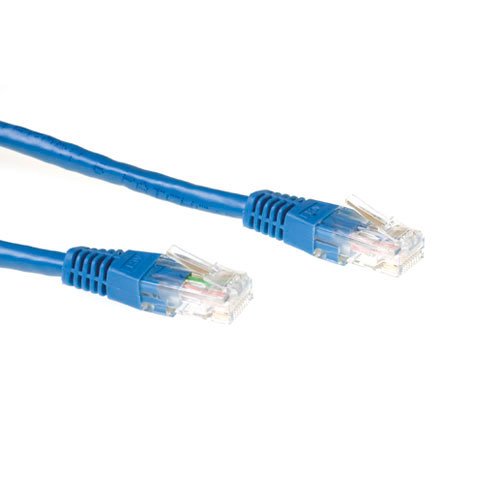 Blue 20 Meter U UTP CAT.6A Patch Cable With RJ45 Connectors
