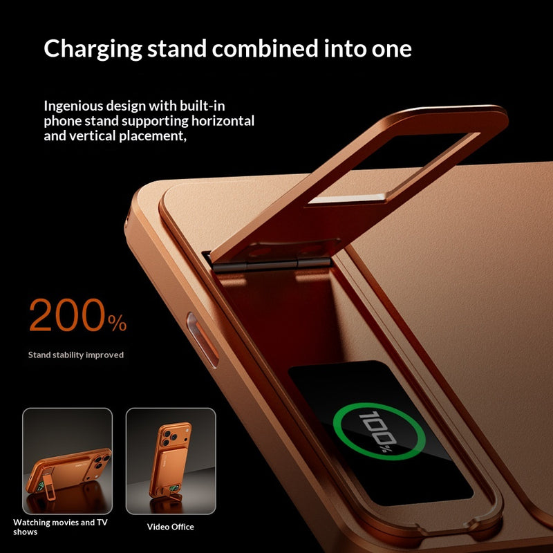 Ultra-thin External Battery With Color Screen Stand And Wireless Magnetic Charging
