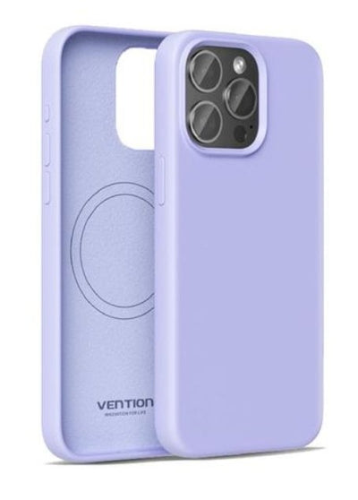 Case Silicone With Magsafe Vention KUFV0-30 Compatible With Iphone 15 Pro Purple — image 1