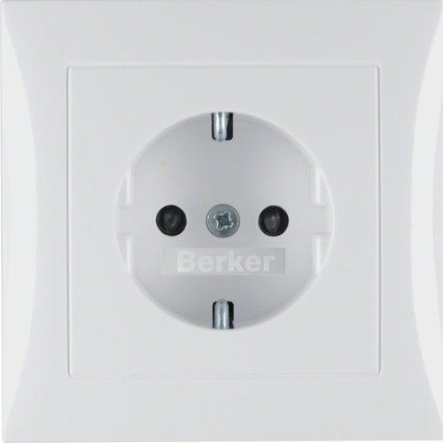 Berker 47228989 Schuko-toma Power With Board Cover S.1 Po Larwei