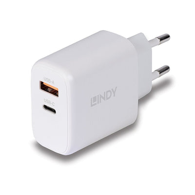 Lindy Charger USB Typ a + C GaN Charger 65W, White — image 1