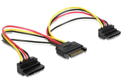 Delock Cable Power SATA a X2 SATA Acodado 90Â° M/Hh 0.15M 60128 — image 1