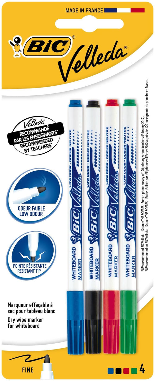 Bic Velleda 1721 Pack 4 Markers Whiteboard Colours Surtidos — image 1