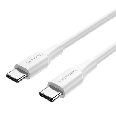 Vention USB Cable 2.0 Type-c 3A Taxwd USB Type-c Male USB Type-c Male Up To 60W 480Mbps 50CM White — image 1