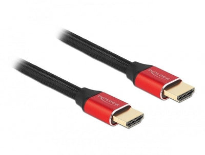 Delock HDMI Cable Ultra High Speed 48Gbps 8K 60 HZ Red 3M Zertifiziert — image 1