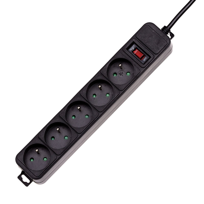 Akyga Protector Sobretensión AK-SP-05A (5 X Ute, 8A, 1,8M, Colour Black