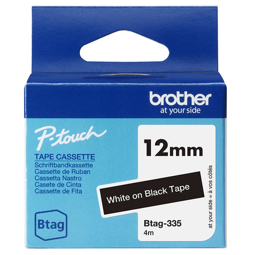 Brojoher Tape BTAG335 / BTAG-335 White Sobre Black — image 1