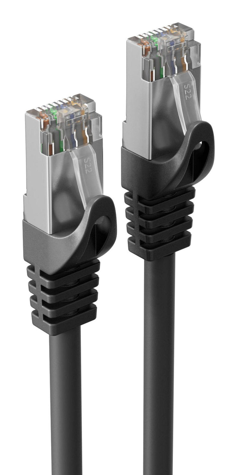 S-impuls RJ45 Network Cable, CAT.7 S FTP, Pur, Black 7M