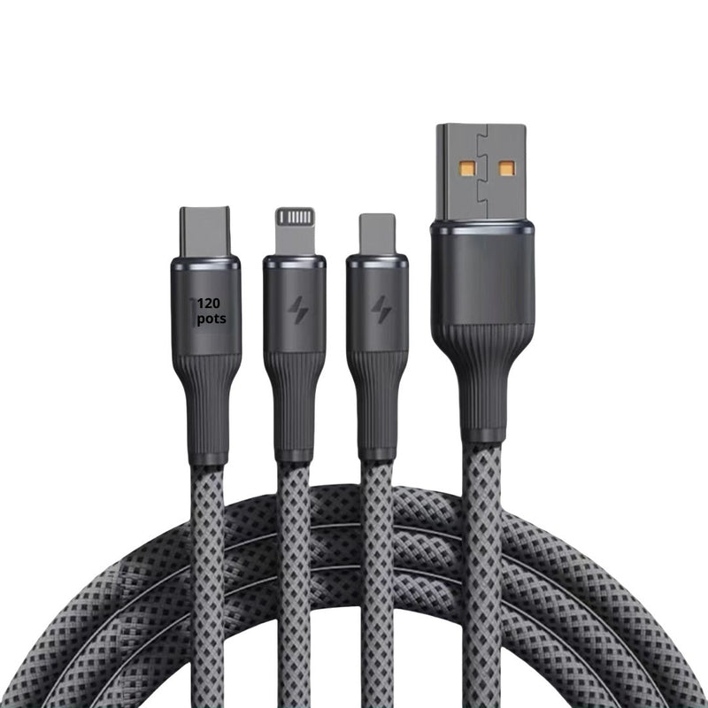 One-to-three Super Fast Charge Data Cable