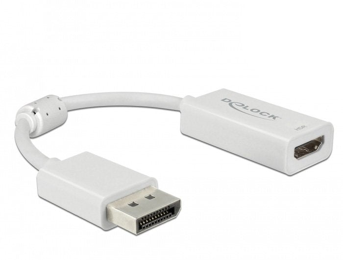 Delock DisplayPort 1.4 Adapter a HDMI 4K 60 HZ With Hdr Funktion Passiv White