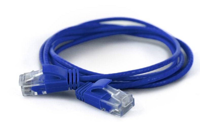 Wantecwire UTP, Cable Extra Thin CAT.6A, D 2,8MM, Blue Length 0,50M