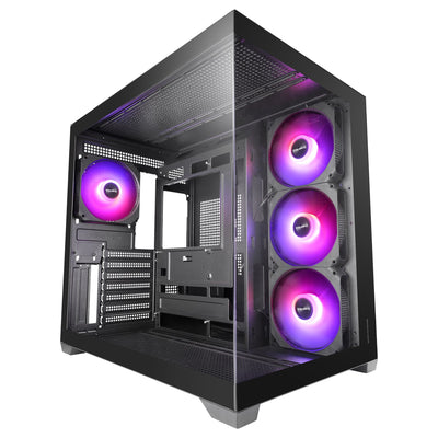 Mars Gaming PC Case ATX MCV5 Glass Tempered Panoramico ARGB GPU 416MM Black — image 1