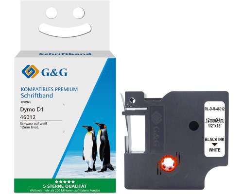 G&g Seiden Tape Labeller Compatible With Dymo D1/46012