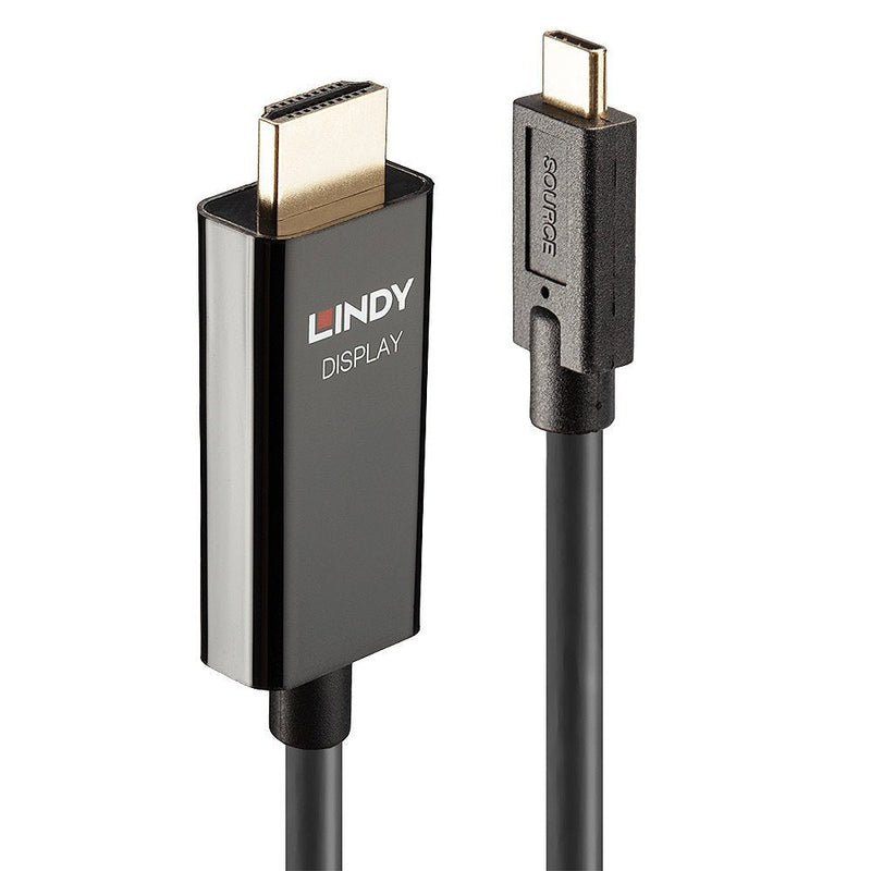 Lindy 43315 Adapter Cable Vídeo 5M USB Type-c HDMI Type a Standard Black