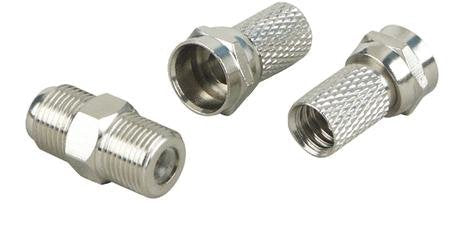 Schwaiger F-verbinder 3 Units 7,0MM Silver Cable Coaxial