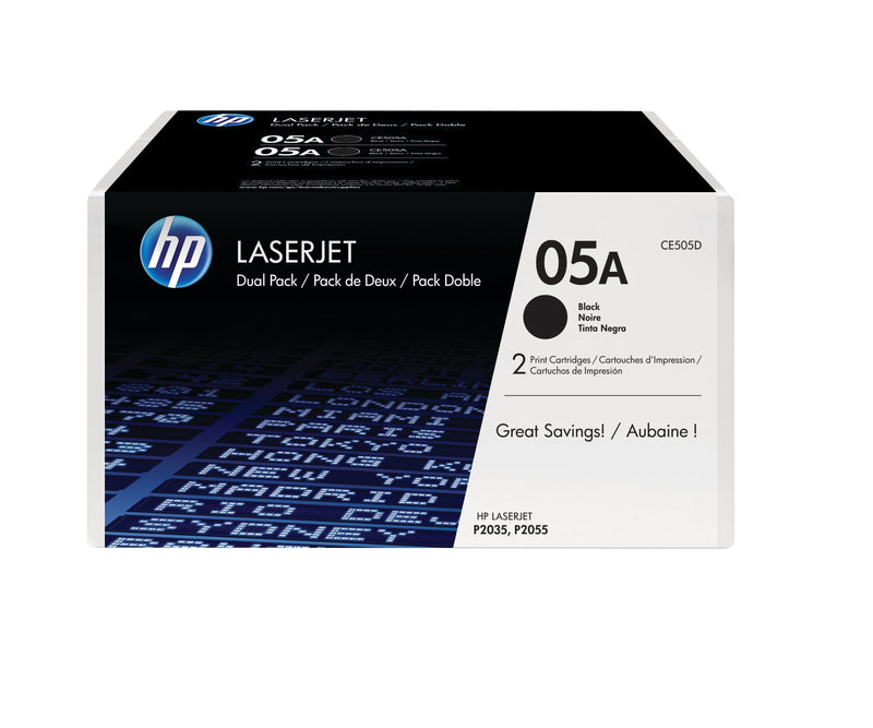 HP Genuine Toner 05A Multipack 2X Black