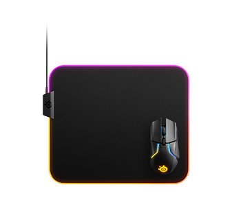 Steelseries Ratón Pad Prism Fabric - M (63825) Steelseries Qck Prism Cloth Medium, Negro Monótono, Fabric Cauc
