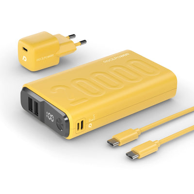 Realpower Powerbank PB-20000 Power Pack Yellow — image 1