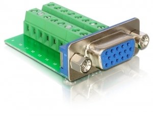 VGA Adapter - HD-15 (VGA) (w) a Power Strip Terminals — image 1