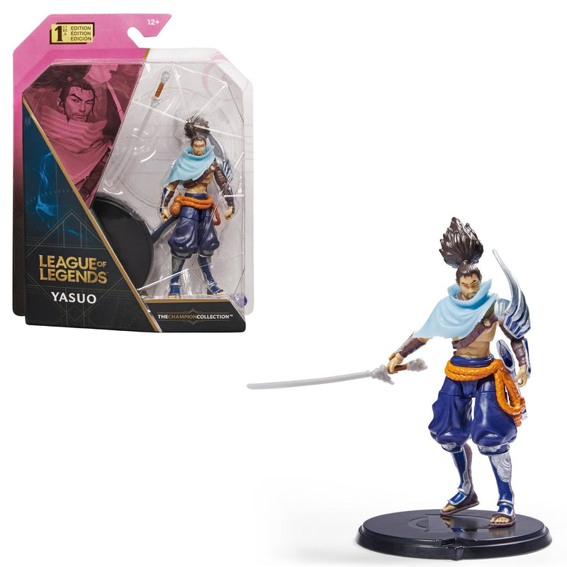 Spin Master League Of Legends - Figure Acción Yasuo 10CM With Espada And Base Screen Figure Set 6062259
