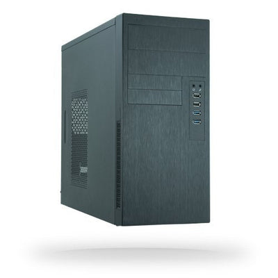 Chieftec PC Case HO-11B-350GPB ATX Mini-tour Aluminium Brushing Secc 0.5MM Black — image 1