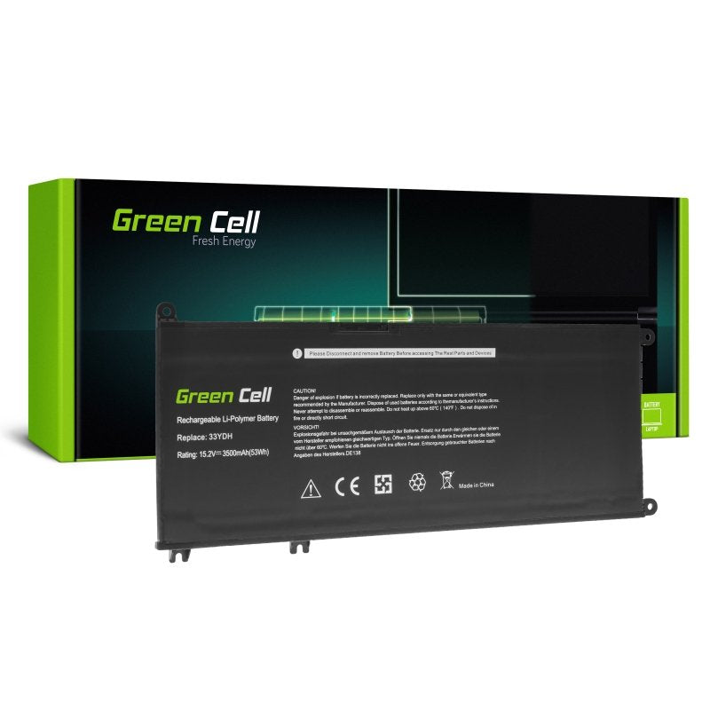 Green Cell Battery 33YDH Dell Inspiron G3 3579 3779 G5 5587 G7 7588 7577 7773 7778 7779 7786 Latitude 3380 348