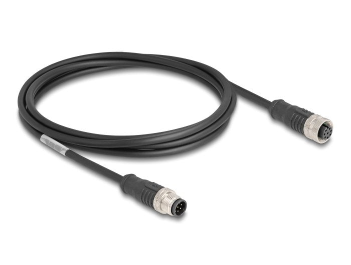 Delock 80804 Cable M12 Codificado a 8 Pin Male a Female Pvc 2M