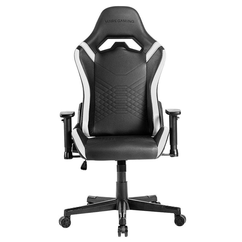 Mars Gaming Chair Mgc-pro White Leather Sintetico Reposabrazos 2D/ Respaldo Reclinable 135º/ Cojines Lumbar An