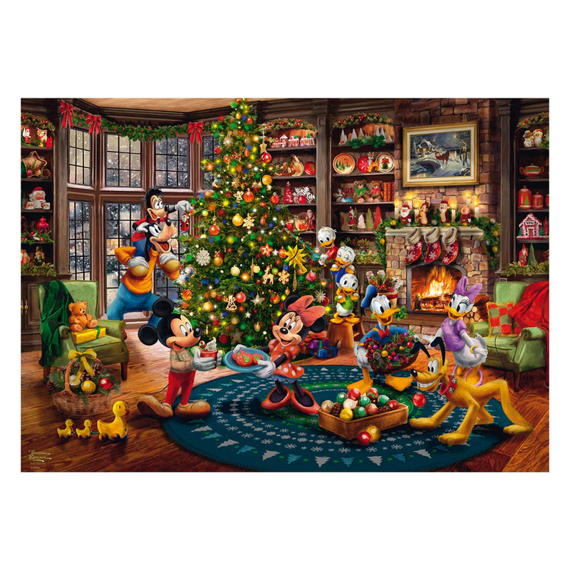 Schmidt Spiele Thomas Kinkade Studios: Disney - Mickey & Minnie Trimming The Tree (1000 Teile) 58047