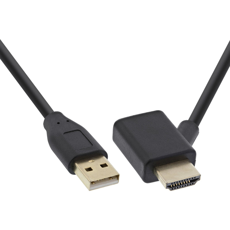 Inline Adapter HDMI M/F With Injector Power USB-A 0,5M