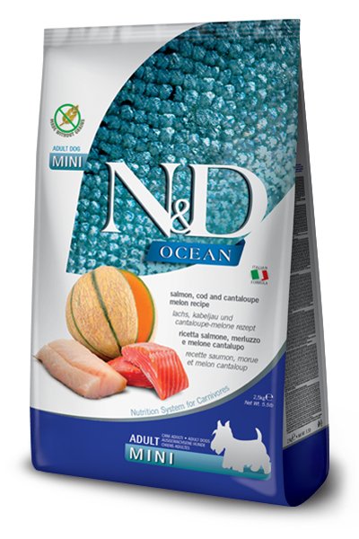Farmina Pet Food 8010276039309 Comida Seca Perros 2,5KG Adulto Bacalao, Salmón