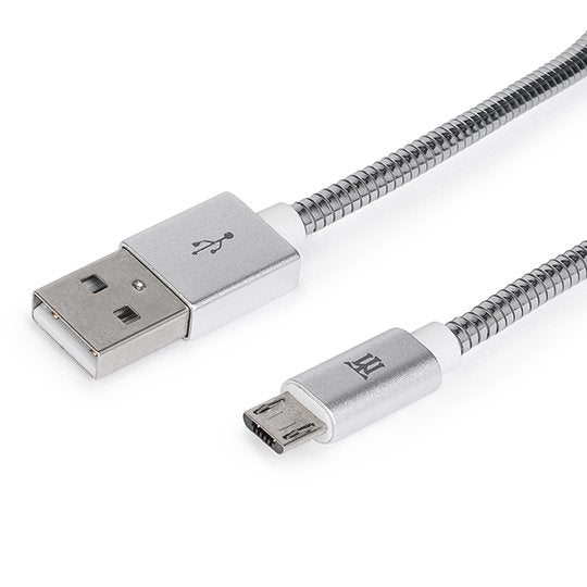 Premium Cable Maillon Micro USB 2,4 Metal Silver 1M