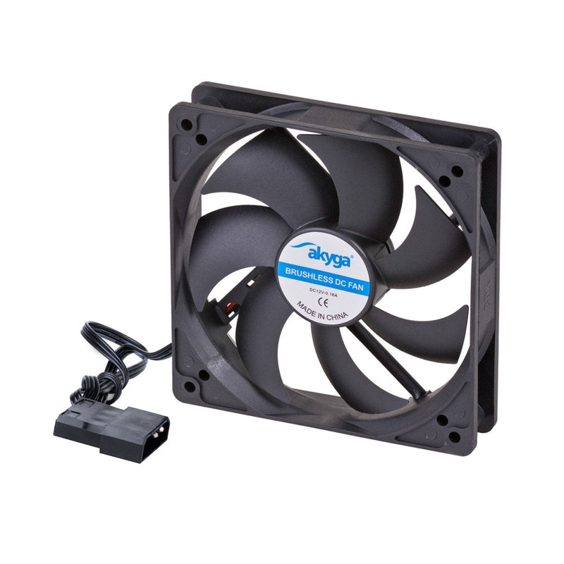 Akyga Fan 12CM Black AW-12A-BK Molex 120X120 Mm
