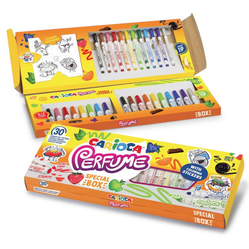 Carioca Pack 30 Markers Perfumados - Ink Washable - Aromas Naturales - Libre Sustancias Alergenicas - Punta — image 1