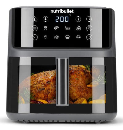 Nutribullet Fryer Air Visión Crisplita Black/Silver 2,000 Watts Canasta 8 Litros, With Window Visualización 0C — image 1