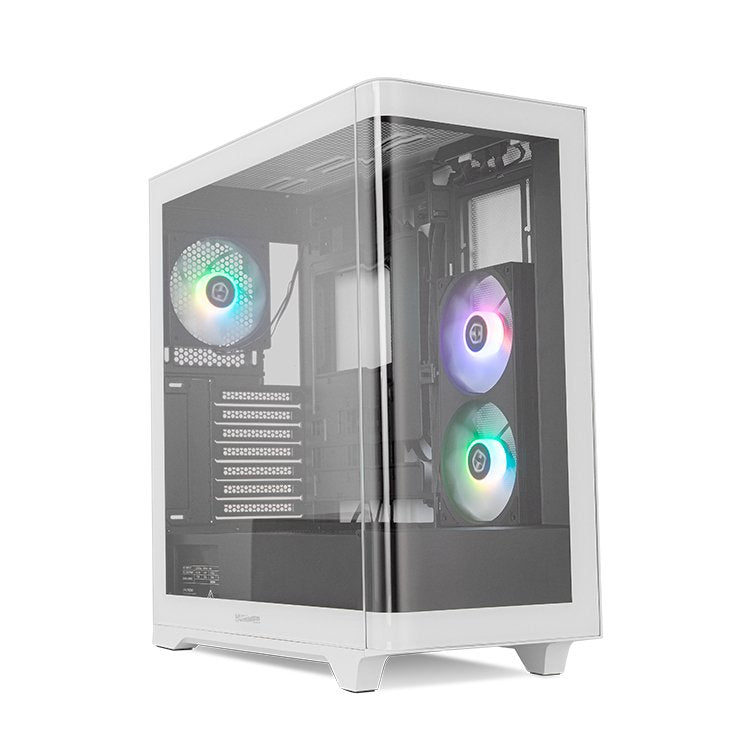 Nox PC Case Hummer Ether ATX Semitorre Glass Curved Negro-blanco