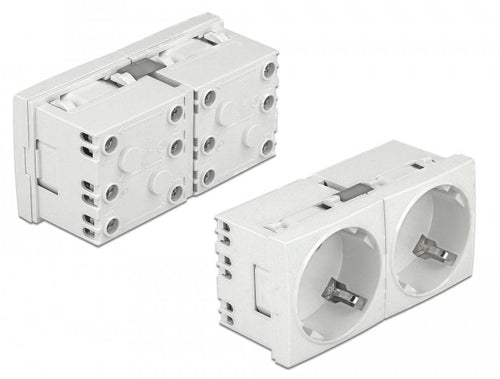 Delock Socket Power Easy 45 With Contact Puesta a Tierra, Disposición 45 °, 2VÍAS Expandible 45X45 Mm — image 1