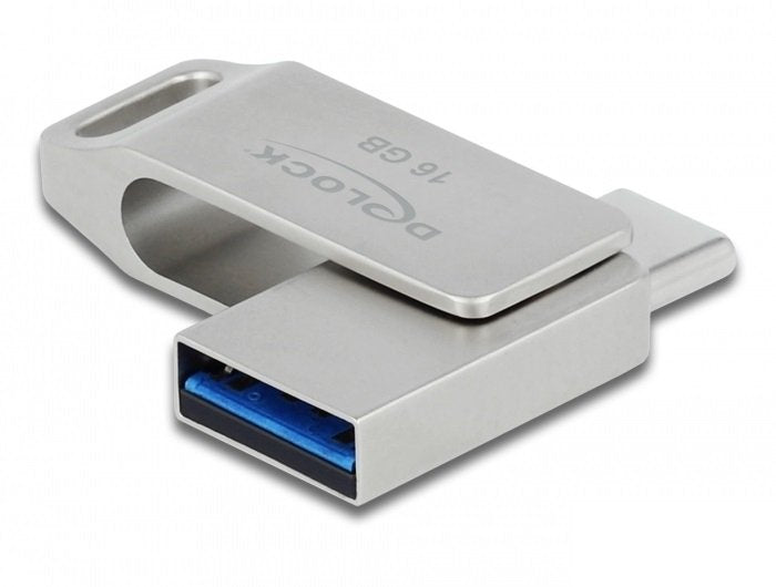 Delock USB Flash Drive USB 3.2 Gen 1 USB-C ™ + Type a 16GB - Housing Metal