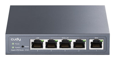 Cudy Router R700 Vpn Wi-Fi AC1200 - 1 Port WAN Gigabit - 3 Ports WAN/LAN Gigabit - 1 Port LAN Gigabit — image 1