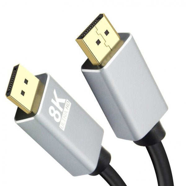 Helos Cable DisplayPort Male/Male Premium 8K, 2,0M, Black