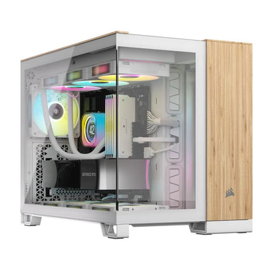 Corsair PC Case CC-9011288-WW Midi Tower Bamboo, White — image 1