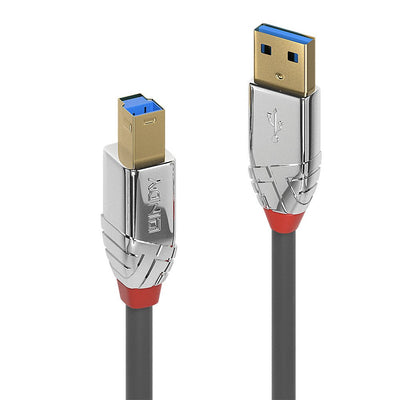Lindy 36661 USB Cable 1M USB 3.2 Gen 1 (3.1 Gen 1) USB a USB B Cromo, Grey Printer — image 1