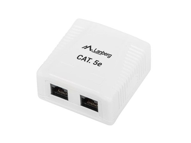 Lanberg UTP Data Box 2-PORT RJ45 Unshielded CAT.5E