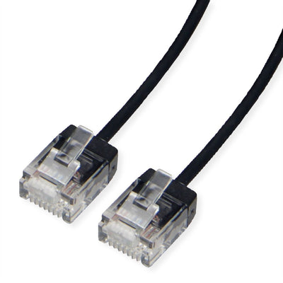 Roline UTP Datacenter Network Cable CAT.6A (class Ea), Lsoh, Slim, Extra Kurzer Plug Black 3M — image 1